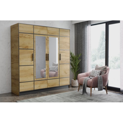 Skapis ROJ 206 II, ozols craft
